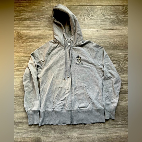 Disney Parks Disneyland Resort Mickey Mouse Embroidered Hoodie Zip Up Size M - Picture 1 of 9